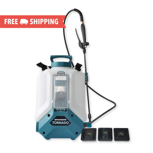 Tornado Battery-Powered Backpack Sprayer [Tool Only 4 Gal.] (Works with DEWALT / Milwaukee / Makita / Bosch Batteries)