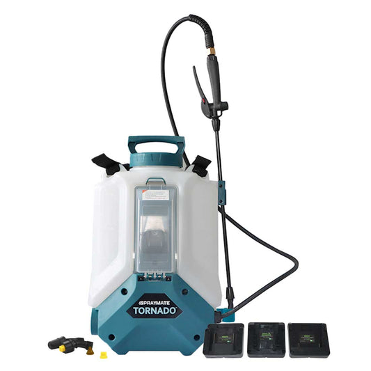 Tornado Battery-Powered Backpack Sprayer [Tool Only 4 Gal.] (Works with DEWALT / Milwaukee / Makita / Bosch Batteries)