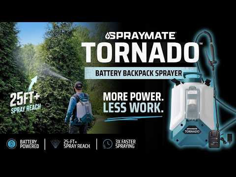 Tornado Battery-Powered Backpack Sprayer [Tool Only 4 Gal.] (Works with DEWALT / Milwaukee / Makita / Bosch Batteries)